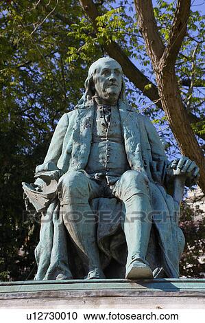 BENJAMIN FRANKLIN SCULPTURE - PARIS View Large Photo Image Stock Image - BENJAMIN FRANKLIN SCULPTURE - PARIS. Fotosearch