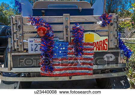 Citizens of Ojai California celebrate July 4, 2016 - Independence Day -antique pickup truck View Large Photo Image Stock Photo - Citizens of Ojai California celebrate July 4, 2016 - Independence Day -antique pickup truck. Fotosearch