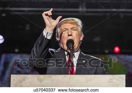 Stock Photo - Donald Trump goes to Bollywood at Edison New Jersey Hindu Indian-American rally. Fotosearch