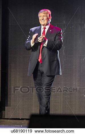 Stock Photo - Donald Trump goes to Bollywood at Edison New Jersey Hindu Indian-American rally. Fotosearch