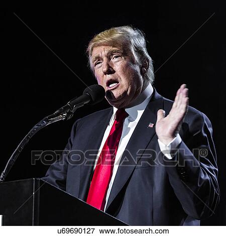 Stock Photo - Donald Trump goes to Bollywood at Edison New Jersey Hindu Indian-American rally. Fotosearch
