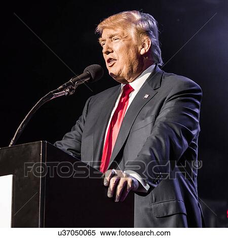 Stock Photography - Donald Trump goes to Bollywood at Edison New Jersey Hindu Indian-American rally. Fotosearch