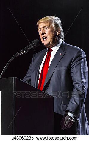 Stock Photography - Donald Trump goes to Bollywood at Edison New Jersey Hindu Indian-American rally. Fotosearch