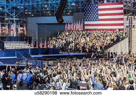 Stock Photo - Election Night at Jacob K. Javits Center for Hillary Clinton, NY NY. Fotosearch