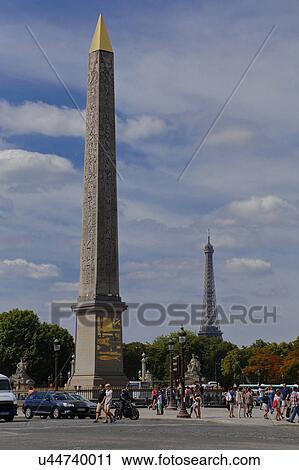 France, Paris, Obelisk and Eiffel Tower, Place de la Concorde View Large Photo Image Stock Image - France, Paris, Obelisk and Eiffel Tower, Place de la Concorde. Fotosearch