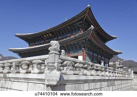 Picture - Gyeongbokgung Palace, Grand Palce Seoul, South Korea, Asia. Fotosearch