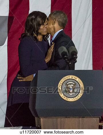 Stock Photo - Hillary Clinton Holds Election Eve Get Out The Vote Rally With Bruce Springsteen and Jon Bon Jovi and President and Michelle Obama. Fotosearch