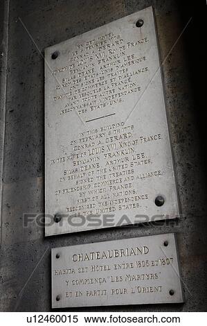 Stock Photography - Hotel de Coislin, Paris France - "Treaties of Friendship, Commerce and Alliance" were signed between French and Americans. Fotosearch
