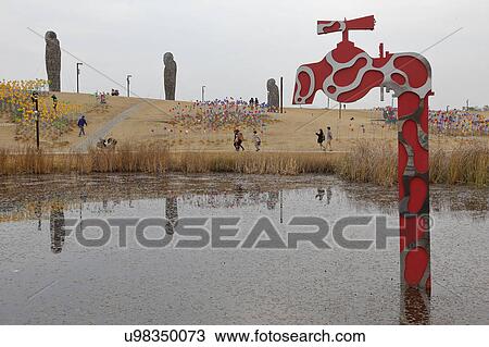 Imjingak peace park, Sudogwon, Paju, South korea - outdoor art symbolizes casualties and tragedy of the Korean War - near border of North and South Korea - DMZ View Large Photo Image Stock Image - Imjingak peace park, Sudogwon, Paju, South korea - outdoor art symbolizes casualties and tragedy of the Korean War - near border of North and South Korea - DMZ. Fotosearch