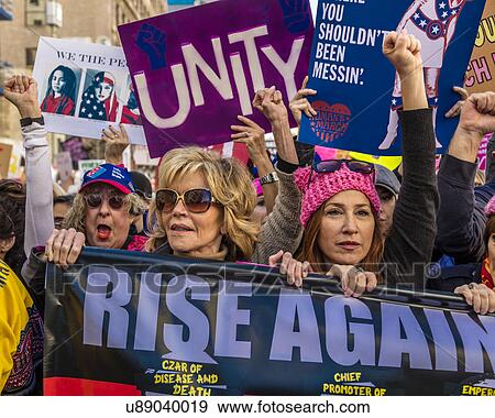 Jane Fonda participates in Women's March Protesting Donald J. Trump View Large Photo Image Stock Photo - Jane Fonda participates in Women's March Protesting Donald J. Trump. Fotosearch