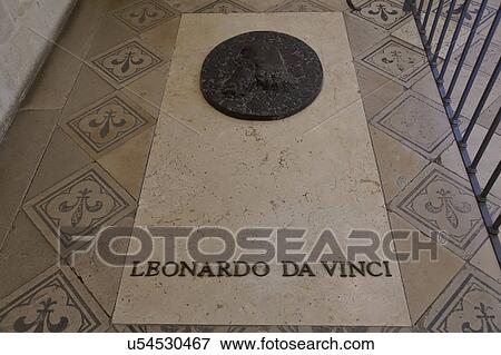 Stock Photo - Leonardo da Vinci tomb Chateau d Amboise, Loire Valley, France. Fotosearch