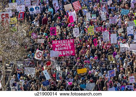 Massive Crowds for Women's March Protesting Donald J. Trump View Large Photo Image Picture - Massive Crowds for Women's March Protesting Donald J. Trump. Fotosearch