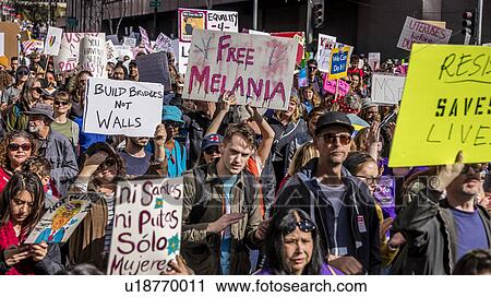 Massive Crowds for Women's March Protesting Donald J. Trump View Large Photo Image Stock Image - Massive Crowds for Women's March Protesting Donald J. Trump. Fotosearch