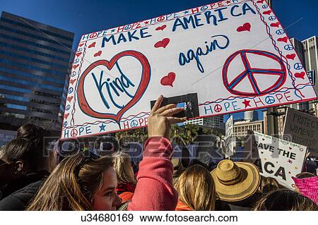 Massive Crowds for Women's March Protesting Donald J. Trump View Large Photo Image Stock Photo - Massive Crowds for Women's March Protesting Donald J. Trump. Fotosearch