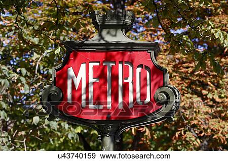 Metro Sign, Paris, France View Large Photo Image Stock Photo - Metro Sign, Paris, France. Fotosearch