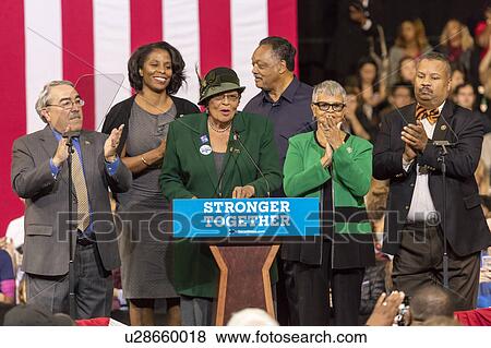 NC Congress members introduce Hillary Clinton Campaign rally. View Large Photo Image Stock Photo - NC Congress members introduce Hillary Clinton Campaign rally.. Fotosearch