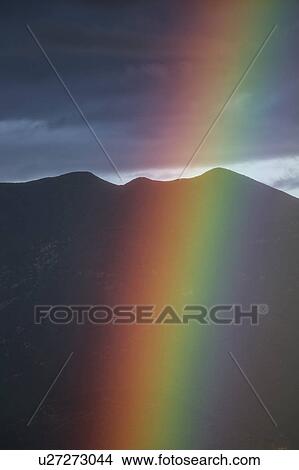 Oak View, California, USA, March 1, 2015, full rainbow over rain storm in Ojai Valley View Large Photo Image Picture - Oak View, California, USA, March 1, 2015, full rainbow over rain storm in Ojai Valley. Fotosearch