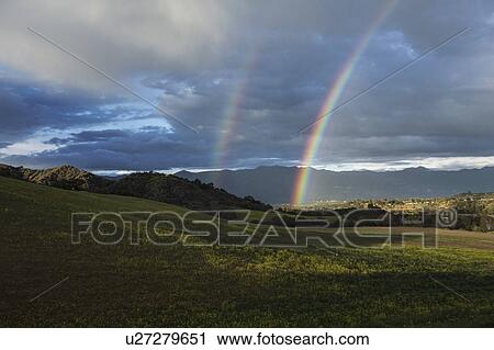 Oak View, California, USA, March 1, 2015, full rainbow over rain storm in Ojai Valley View Large Photo Image Stock Image - Oak View, California, USA, March 1, 2015, full rainbow over rain storm in Ojai Valley. Fotosearch