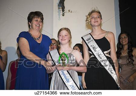 Stock Photograph - Oak View, California, USA, March 7, 2015, Miss Oak View Pageant of Excellence, Teenage Beauty Contest. Fotosearch