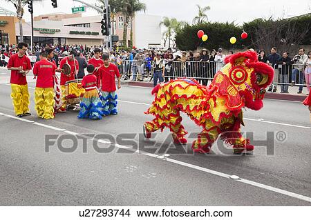 Picture - Orange County, City of Westminster, Southern California, USA, February 21, 2015, Little Saigon, Vitenamese-American Community, TET Parade celebrates Tet Lunar New Year. Fotosearch
