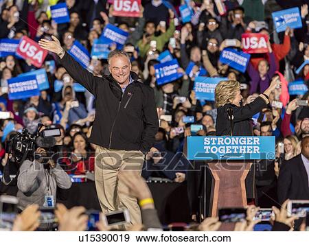 Presidential Candidate Hillary Clinton Campaigns In Philadelphia with Tim Kaine View Large Photo Image Stock Photo - Presidential Candidate Hillary Clinton Campaigns In Philadelphia with Tim Kaine. Fotosearch
