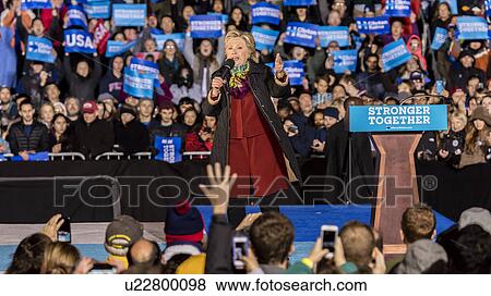 Stock Photo - Presidential Candidate Hillary Clinton Campaigns In Philadelphia with Tim Kaine. Fotosearch