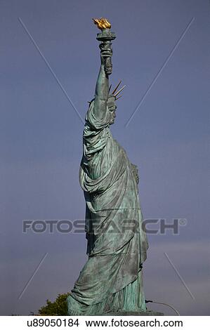 Picture - Profile of Replica of the Statue of Liberty, - Paris, France. Fotosearch