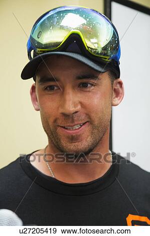 Stock Photo - San Francisco, California, USA, October 16, 2014, AT&T Park, baseball stadium, SF Giants versus St. Louis Cardinals, National League Championship Series (NLCS), Hunter Strickland pitcher. Fotosearch