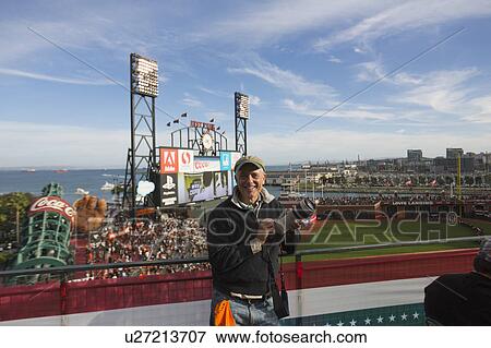 Stock Photo - San Francisco, California, USA, October 16, 2014, AT&T Park, baseball stadium, SF Giants versus St. Louis Cardinals, National League Championship Series (NLCS), photographer Joe Sohm. Fotosearch