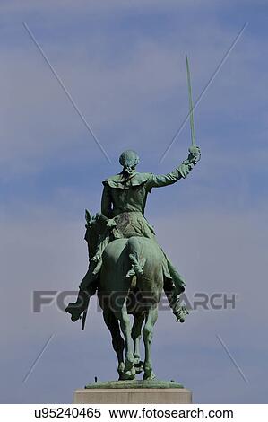 Stock Photography - Statue of General Marquis de Lafayette in Cours la Reine, Paris. Fotosearch