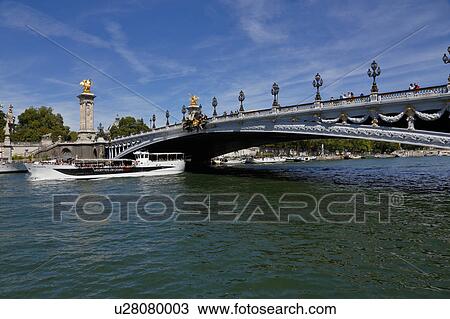 The Bridge over the River Seine - Alexandre III Bridge in Paris, France View Large Photo Image Stock Image - The Bridge over the River Seine - Alexandre III Bridge in Paris, France. Fotosearch