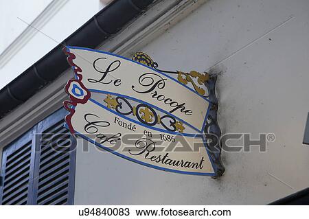 The Cafe Procope in Paris, France - historic cafe where Ben Franklin, Voltaire and others attended View Large Photo Image Stock Image - The Cafe Procope in Paris, France - historic cafe where Ben Franklin, Voltaire and others attended. Fotosearch