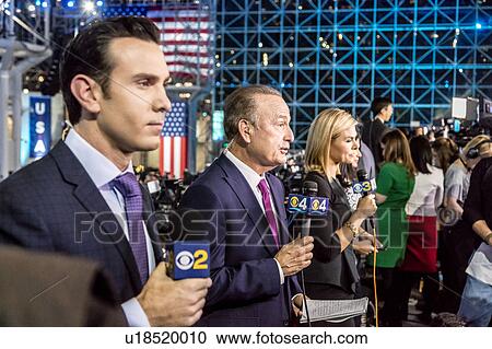TV Journalists Election Night at Jacob K. Javits Center for Hillary Clinton, NY NY View Large Photo Image Stock Image - TV Journalists Election Night at Jacob K. Javits Center for Hillary Clinton, NY NY. Fotosearch