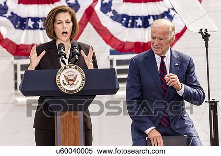 Stock Photography - Vice President Joe Biden campaigns for Nevada Democratic U. S. Senate candidate Catherine Cortez Masto and Hillary Clinton. Fotosearch
