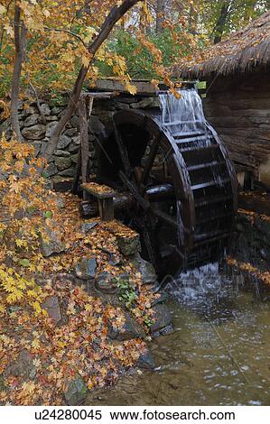 Water mill and Autumn color at Namsangol traditional folk village, Seoul, South Korea View Large Photo Image Stock Photography - Water mill and Autumn color at Namsangol traditional folk village, Seoul, South Korea. Fotosearch