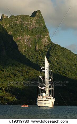 Stock Image - A luxury yacht in the sea. Fotosearch