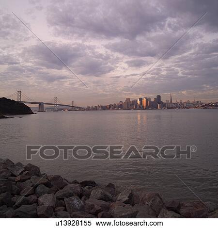Stock Photography - Bay Bridge San Francisco With City View. Fotosearch