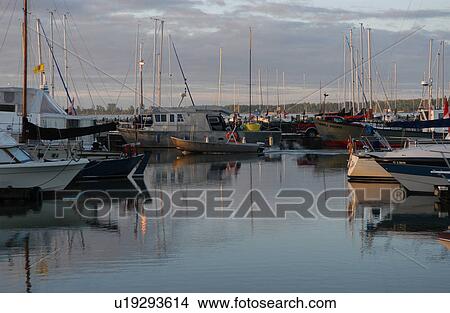 Boats docked at a harbor in Gimli, Manitoba, Canada View Large Photo Image Picture - Boats docked at a harbor in Gimli, Manitoba, Canada. Fotosearch