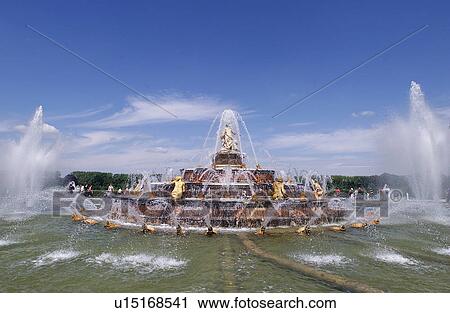 Chateau de Versailles, France - Fountain View Large Photo Image Stock Image - Chateau de Versailles, France - Fountain. Fotosearch
