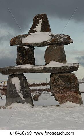 Churchill Northern Manitoba town and surroundings Eskimo monument View Large Photo Image Stock Photo - Churchill Northern Manitoba town and surroundings Eskimo monument. Fotosearch