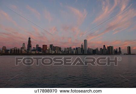 City view of Chicago at twilight View Large Photo Image Stock Image - City view of Chicago at twilight. Fotosearch