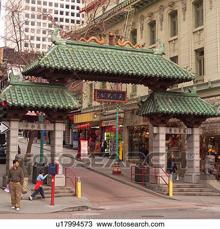 Entrance to Chinatown San Francisco View Large Photo Image Stock Image - Entrance to Chinatown San Francisco. Fotosearch