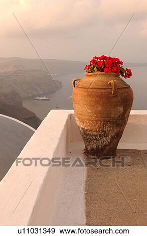 Stock Photo - Greek Island of Santorini. Fotosearch