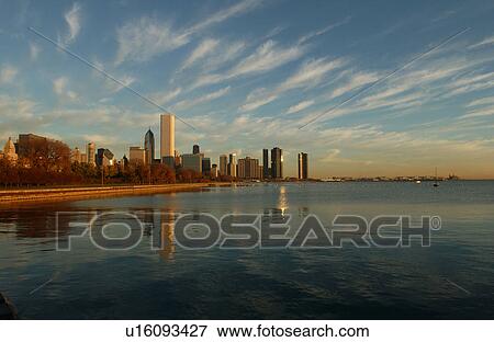 Stock Photo - High rise buildings in Chicago. Fotosearch