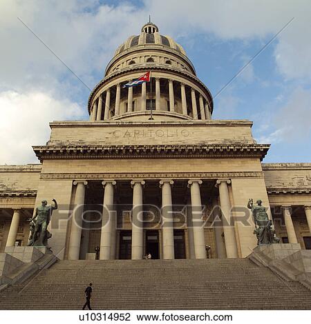 Low angle view of the capitol building, Havana, Cuba View Large Photo Image Stock Image - Low angle view of the capitol building, Havana, Cuba. Fotosearch