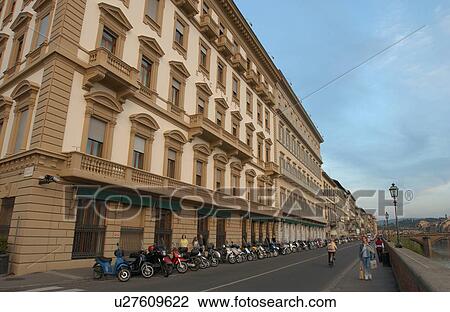 Stock Image - Street of Florence Italy. Fotosearch