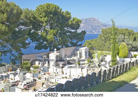 Cemetery above Mediteranean View Large Photo Image Stock Image - Cemetery above Mediteranean. Fotosearch