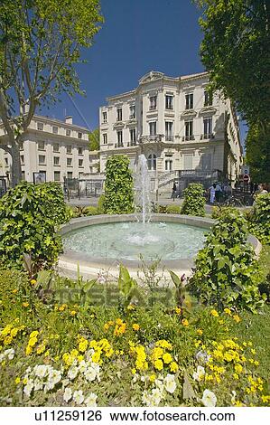 Stock Photograph - Fountain downtown. Fotosearch