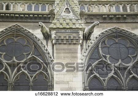 Gargoyles on the exterior of the Notre Dame Cathedral View Large Photo Image Stock Image - Gargoyles on the exterior of the Notre Dame Cathedral. Fotosearch