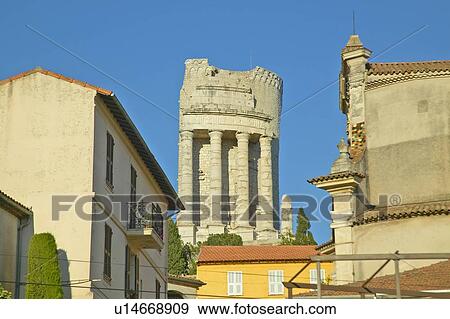 Stock Photo - Looking toward La Turbie. Fotosearch